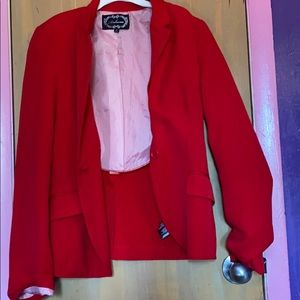 Red blazer jacket